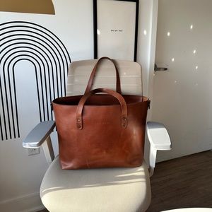 Vintage Leather Carrier Bag